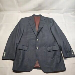 jack‎ victor sport coat Men 38s 110's Italian Fabric Blue Blazer